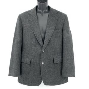 VTG Bernard Allen 100% Wool Heather Gray Blazer/Sports Coat Mens Size 42 Regular